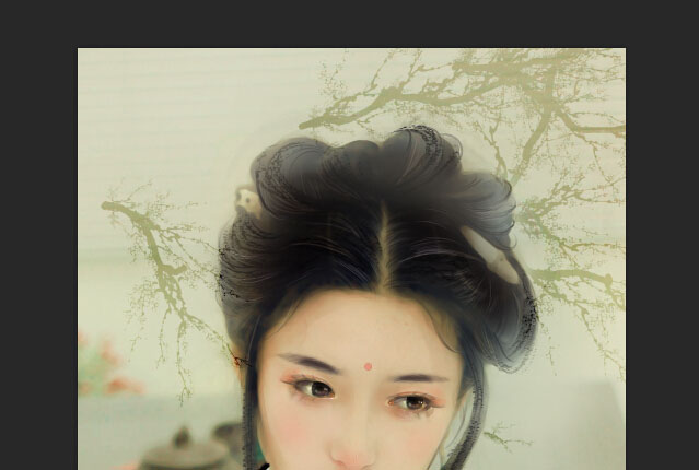 Photoshop制作中国风唯美主题工笔画人像效果,PS教程,PS家园网