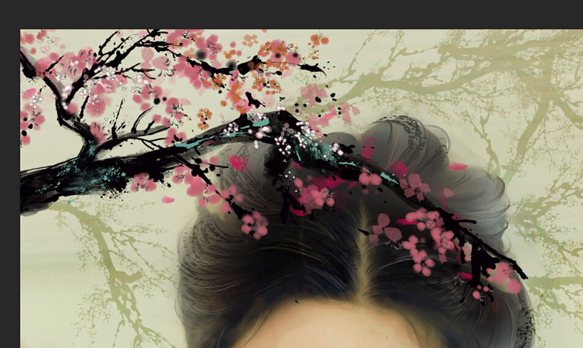 Photoshop制作中国风唯美主题工笔画人像效果,PS教程,PS家园网