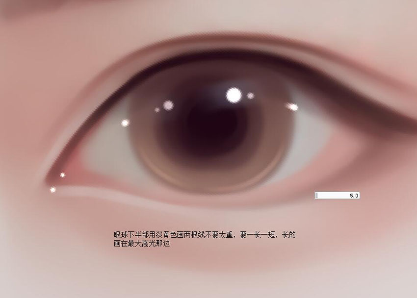 Photoshop绘制人像转手绘中的漂亮的眼睛,PS教程,PS家园网