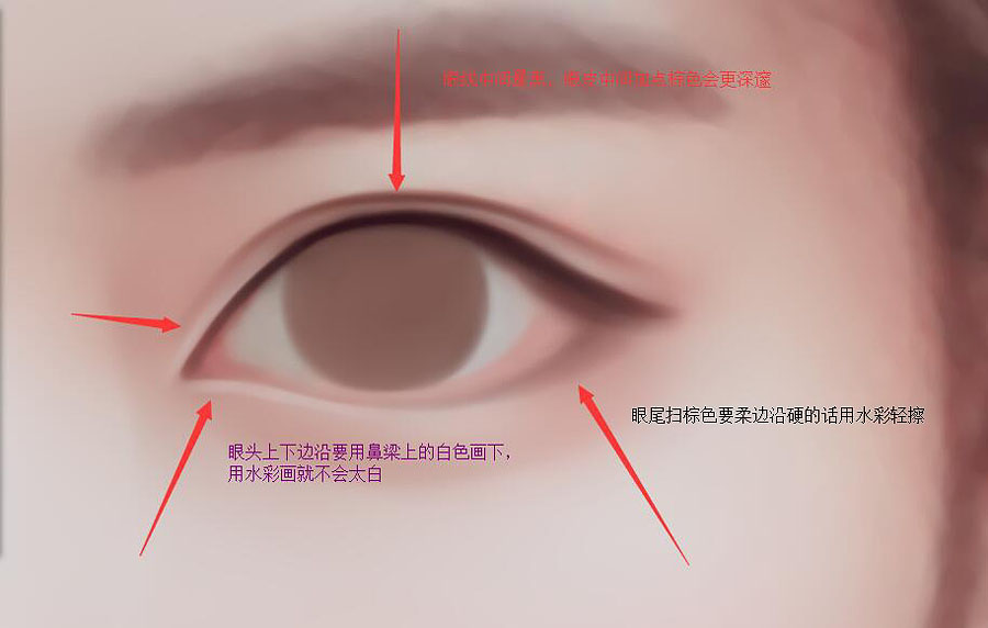 Photoshop绘制人像转手绘中的漂亮的眼睛,PS教程,PS家园网