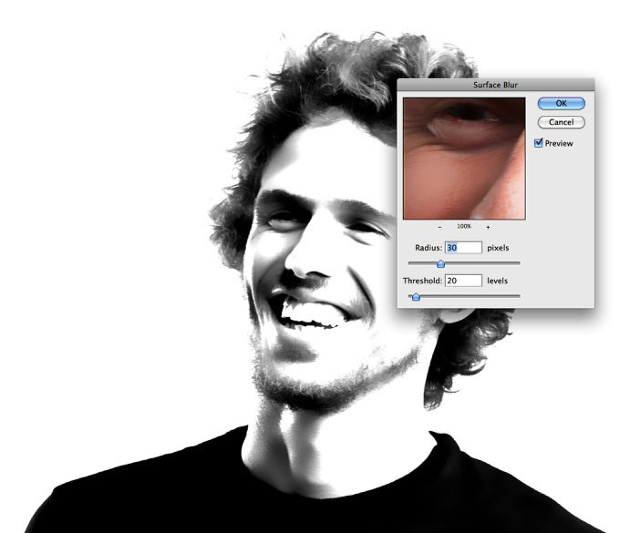 Photoshop制作创意的黑白半调网纹人像效果,PS教程,PS家园网