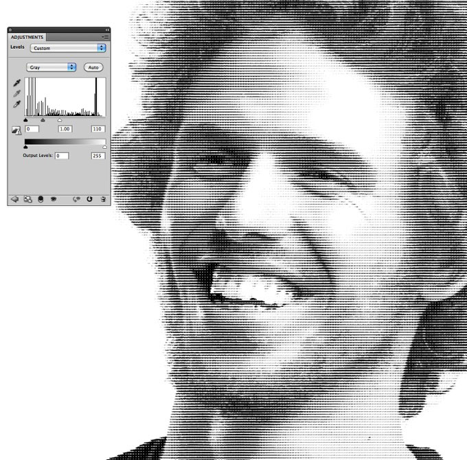 Photoshop制作创意的黑白半调网纹人像效果,PS教程,PS家园网