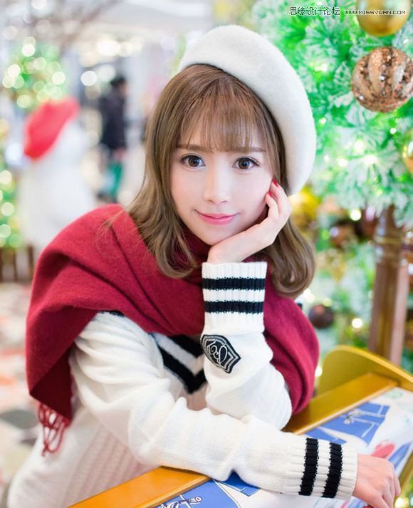 Photoshop快速把美女照片转为甜美转手绘效果,PS教程,PS家园网