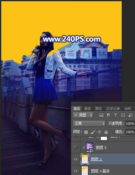 Photoshop给外景人像照片添加傍晚霞光效果,PS教程,PS家园网