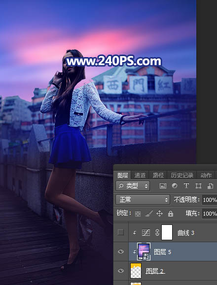 Photoshop给外景人像照片添加傍晚霞光效果,PS教程,PS家园网