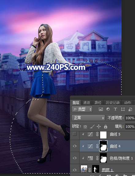 Photoshop给外景人像照片添加傍晚霞光效果,PS教程,PS家园网