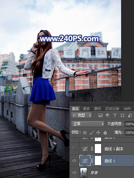 Photoshop给外景人像照片添加傍晚霞光效果,PS教程,PS家园网