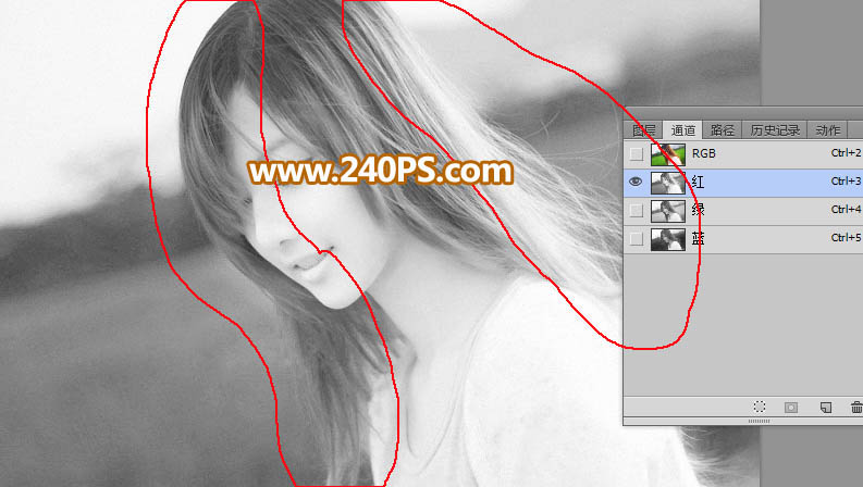 Photoshop巧用通道抠出多发丝的美女头像,PS教程,PS家园网