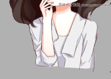Photoshop绘制可爱风格的美女Q版头像,PS教程,PS家园网