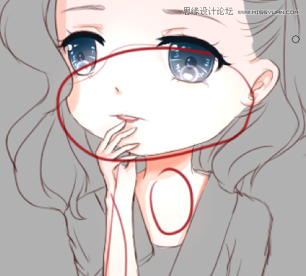 Photoshop绘制可爱风格的美女Q版头像,PS教程,PS家园网