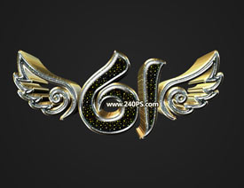 PS制作金色大气的儿童节立体字