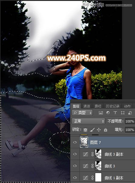 Photoshop给外景人像照片添加黄昏光效效果,PS教程,PS家园网