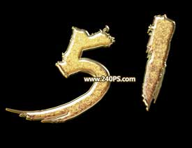 ps制作华丽的51立体字教程