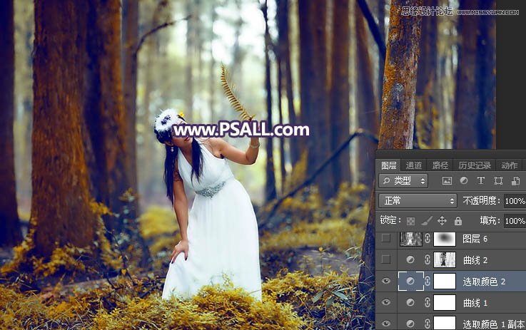 Photoshop给森林人像添加暖色逆光效果图,PS教程,PS家园网