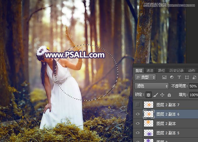 Photoshop给森林人像添加暖色逆光效果图,PS教程,PS家园网