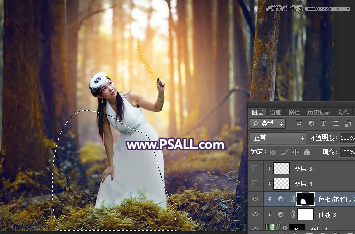 Photoshop给森林人像添加暖色逆光效果图,PS教程,PS家园网