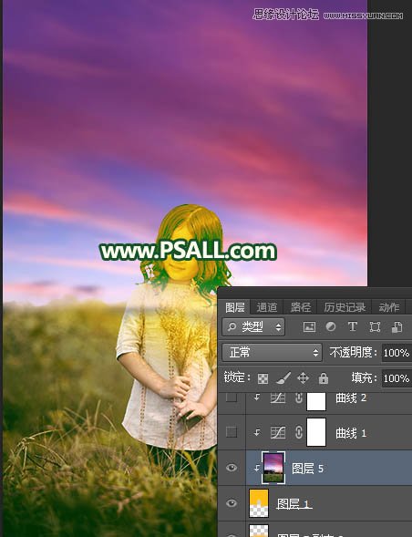 Photoshop给外景儿童照片添加唯美的夕阳美景,PS教程,PS家园网