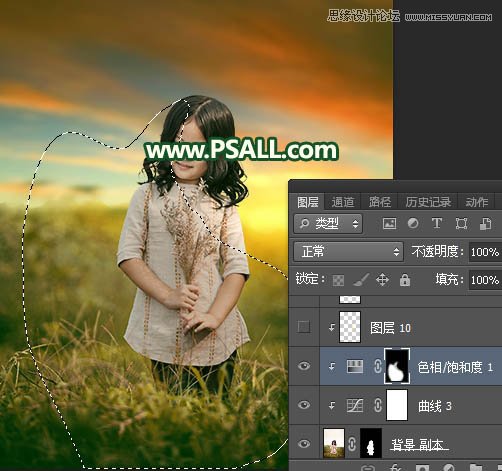 Photoshop给外景儿童照片添加唯美的夕阳美景,PS教程,PS家园网