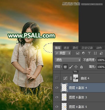 Photoshop给外景儿童照片添加唯美的夕阳美景,PS教程,PS家园网