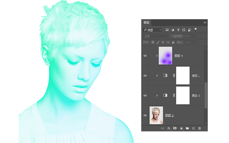 Photoshop制作肖像复古风格的双重影像效果,PS教程,PS家园网