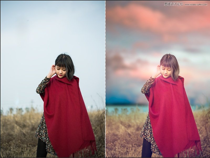 Photoshop调出外景人像照片唯美暖色效果,PS教程,PS家园网