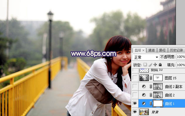 Photoshop给外景人像照片添加夕阳光效,PS教程,PS家园网