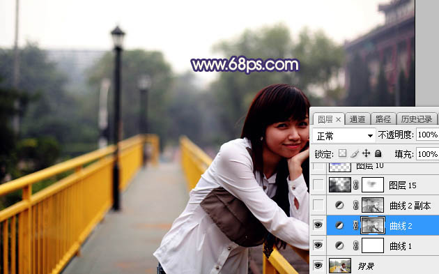 Photoshop给外景人像照片添加夕阳光效,PS教程,PS家园网