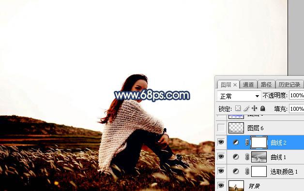 Photoshop给外景人像照片添加夕阳落日美景,PS教程,PS家园网