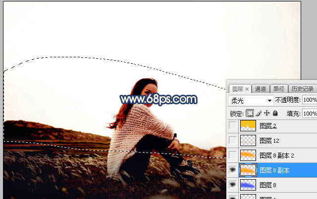 Photoshop给外景人像照片添加夕阳落日美景,PS教程,PS家园网