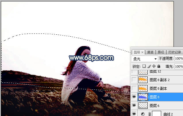 Photoshop给外景人像照片添加夕阳落日美景,PS教程,PS家园网