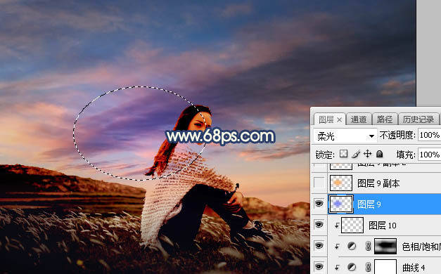 Photoshop给外景人像照片添加夕阳落日美景,PS教程,PS家园网