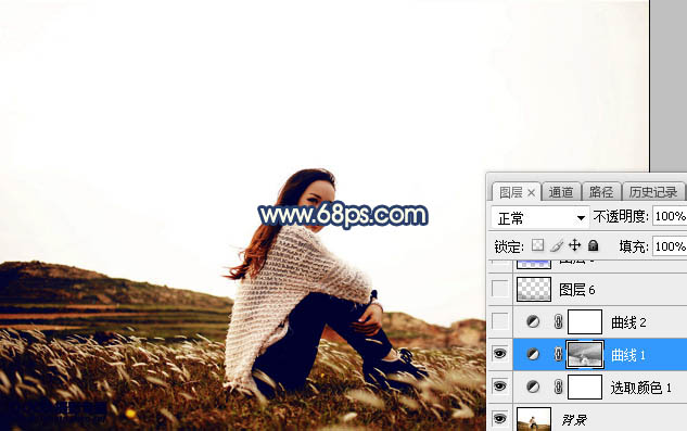 Photoshop给外景人像照片添加夕阳落日美景,PS教程,PS家园网