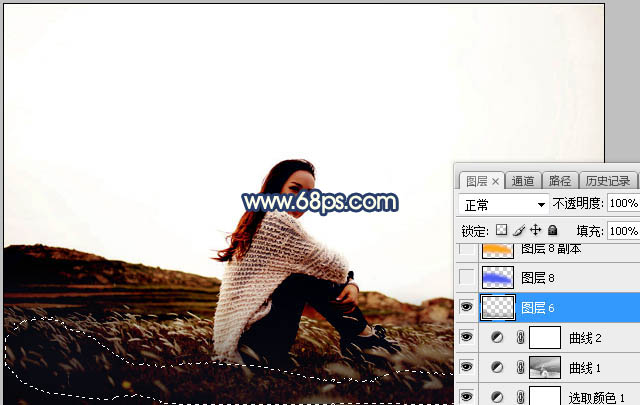 Photoshop给外景人像照片添加夕阳落日美景,PS教程,PS家园网