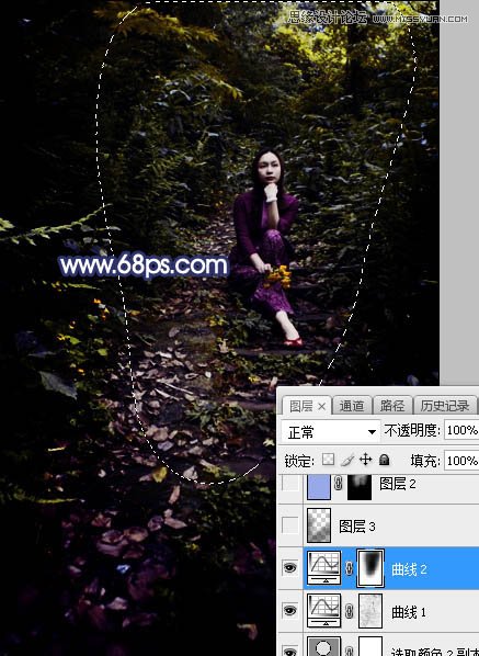 Photoshop给森林中人像添加耶稣光效果,PS教程,PS家园网