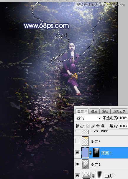 Photoshop给森林中人像添加耶稣光效果,PS教程,PS家园网