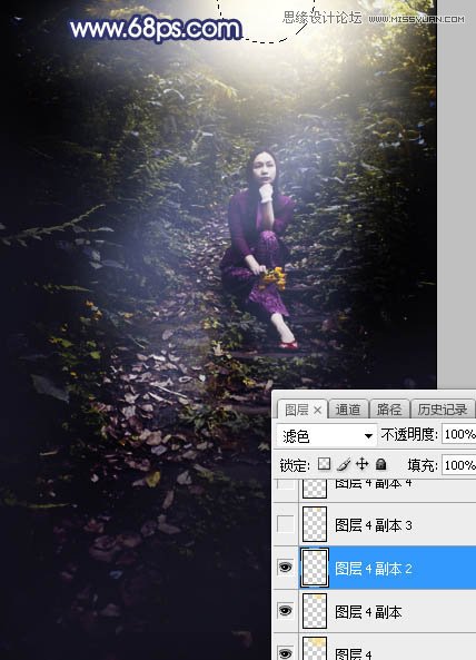 Photoshop给森林中人像添加耶稣光效果,PS教程,PS家园网