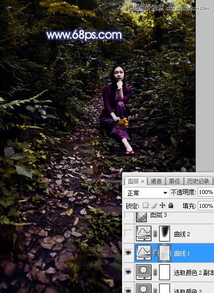 Photoshop给森林中人像添加耶稣光效果,PS教程,PS家园网
