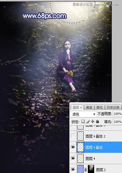 Photoshop给森林中人像添加耶稣光效果,PS教程,PS家园网