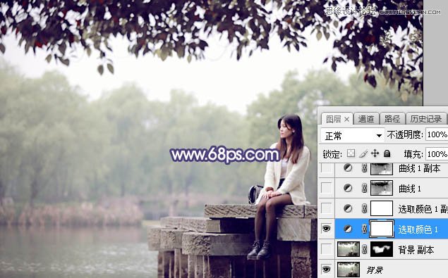 Photoshop给河边美女人像添加梦幻紫色效果,PS教程,PS家园网