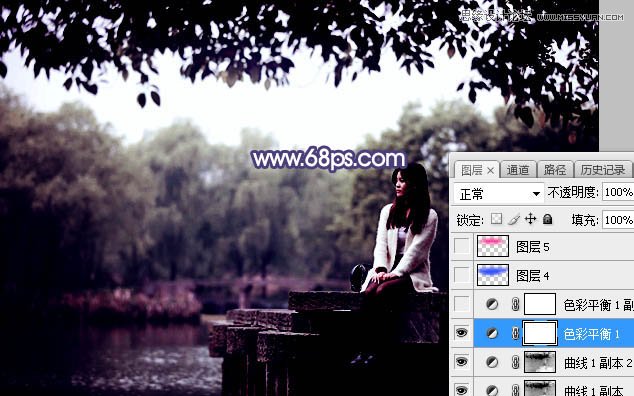 Photoshop给河边美女人像添加梦幻紫色效果,PS教程,PS家园网
