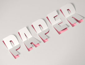 巧用3D工具制作折叠纸张字效