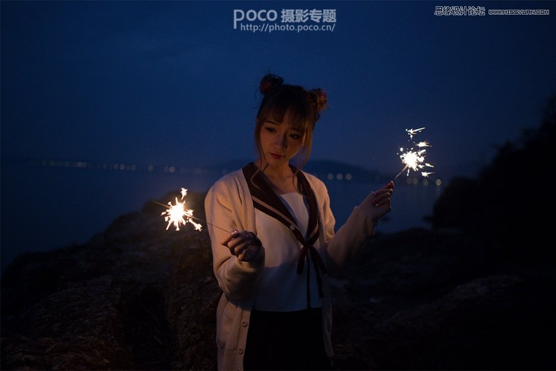 Photoshop调出通透的夜景人像写真照片,PS教程,PS家园网