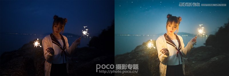 Photoshop调出通透的夜景人像写真照片,PS教程,PS家园网