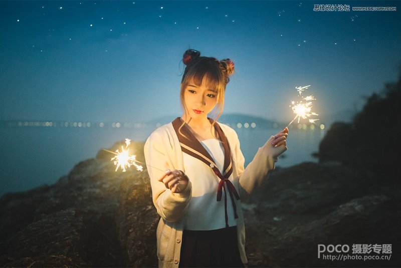 Photoshop调出通透的夜景人像写真照片,PS教程,PS家园网