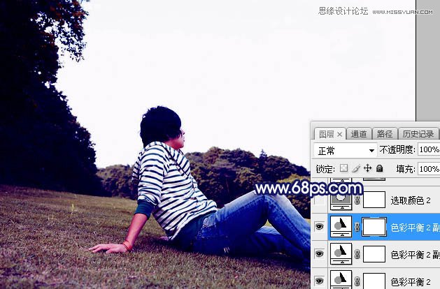 Photoshop给普通的外景照片添加唯美场景,PS教程,PS家园网