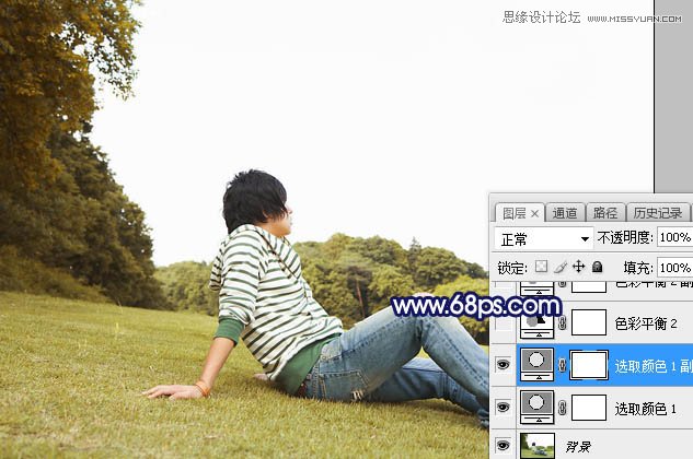 Photoshop给普通的外景照片添加唯美场景,PS教程,PS家园网