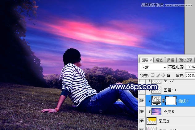 Photoshop给普通的外景照片添加唯美场景,PS教程,PS家园网