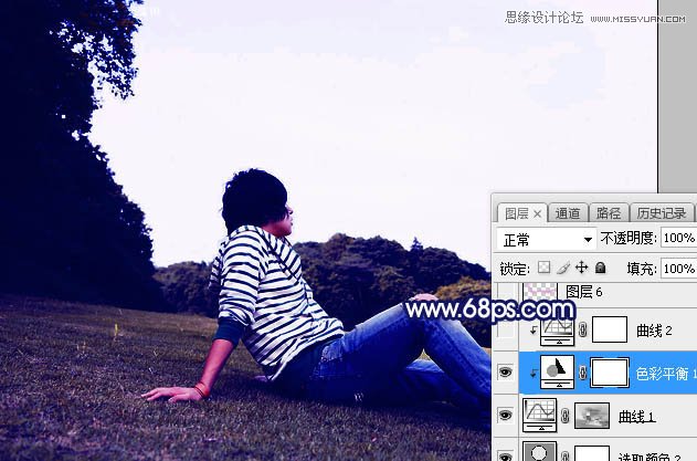 Photoshop给普通的外景照片添加唯美场景,PS教程,PS家园网