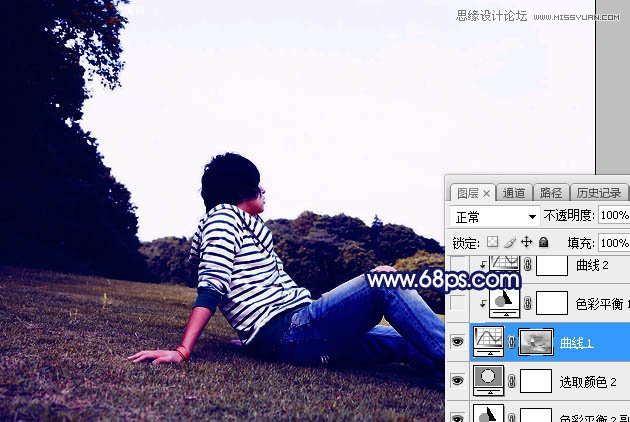 Photoshop给普通的外景照片添加唯美场景,PS教程,PS家园网