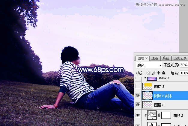 Photoshop给普通的外景照片添加唯美场景,PS教程,PS家园网